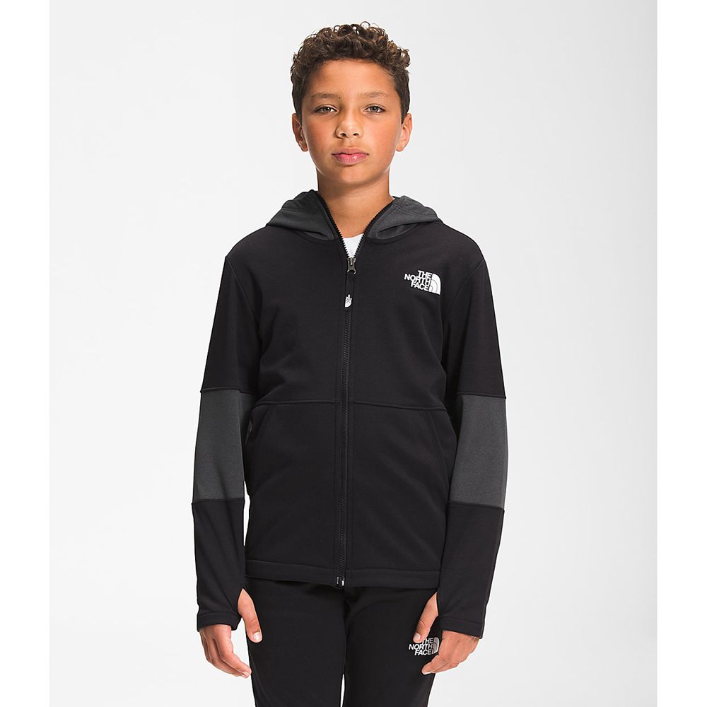 The North Face Hoodie Boys Australia - The North Face Winter Warm Full Zip Black (DET-859736)